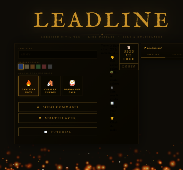 Leadline Settings Screen Capture
